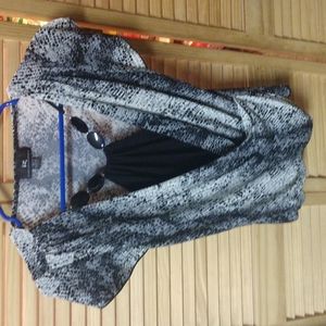 iz Brand Women's Snakeskin Blouse with Black & Tank With Black Beading-Size Med.